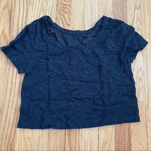 Cropped lace top